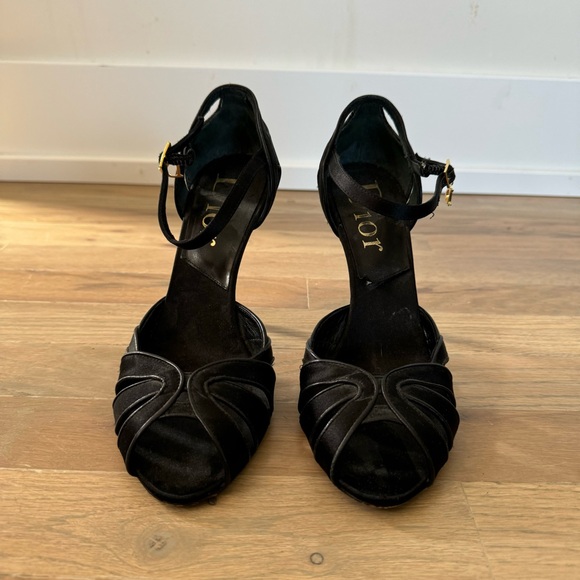 Dior Vintage Peep Toe Tortoise Shell Heels Size 37.5 - Picture 14 of 16